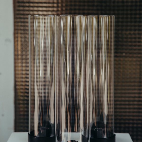 stabkerzenhalter schwarz glas windschutz 3er set mieten